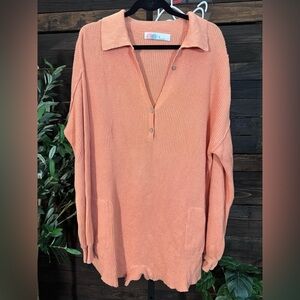 Free People Beach Peach Knit Romper